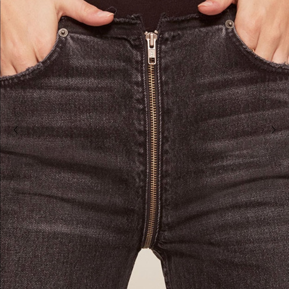 Reformation Zipper Jeans in BLACK